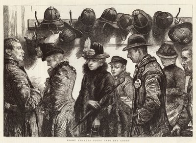 法廷に入る夜間料金 作： Charles Paul Renouard